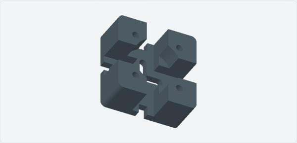 Imagem estatica do mockup: Suporte quadrado do joystick — mockup sem ranhuras de molas
