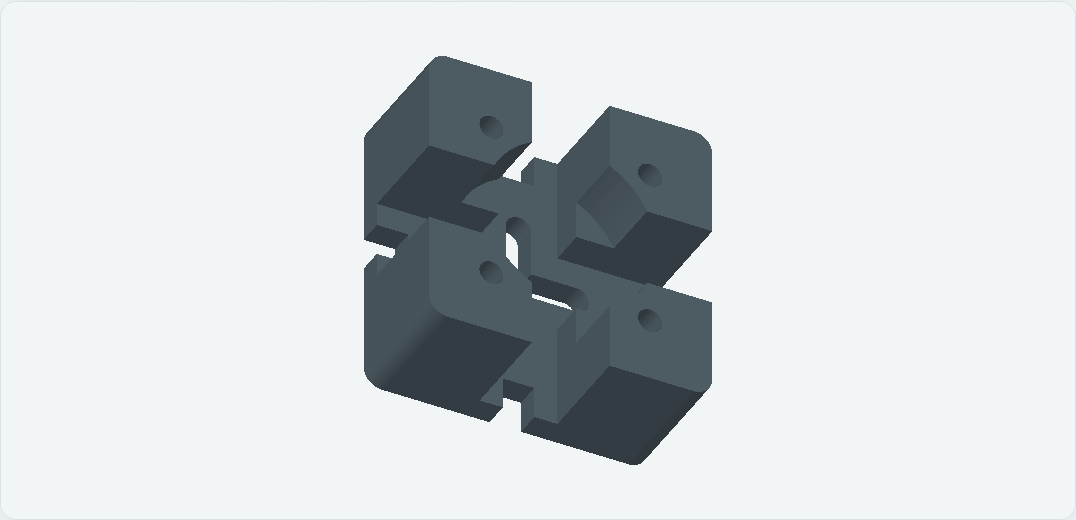 Imagem estatica do mockup: Suporte quadrado do joystick — mockup sem ranhuras de molas
